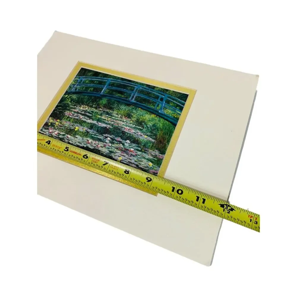 1999 Claude Monet Print Matted in Greeting Card The Japanese Footbridge